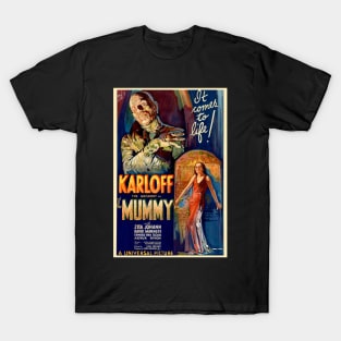 Boris Karloff vintage The Mummy; movie poster T-Shirt